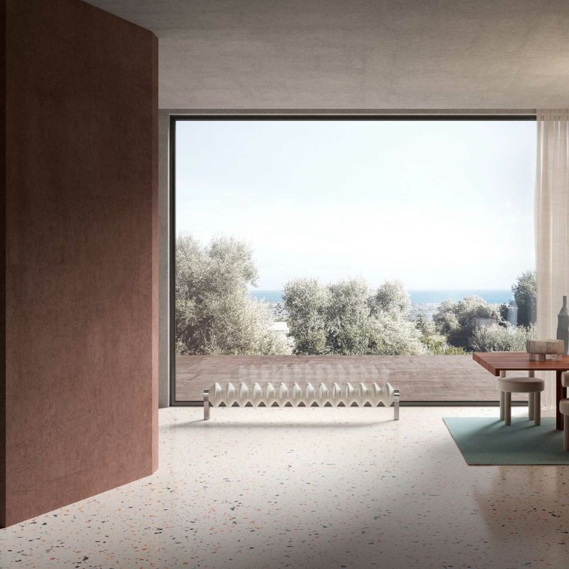 Radiador Eléctrico Milano Horizontal Termostático Wireless A Suelo 38X175Mm Color C3