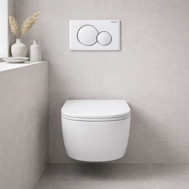 Inodoro suspendido Play GoSilent blanco | Baño moderno