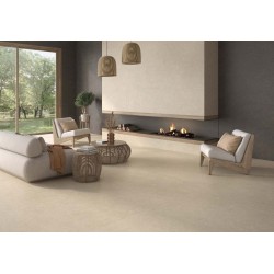 Porcelánico efecto piedra Vincen Mud 120x120 de Geotiles