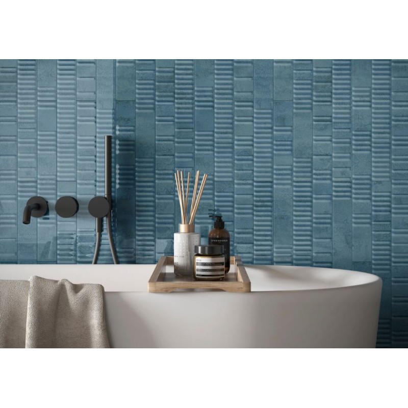 MURAL TURQUESA BRILLO 5,5X45