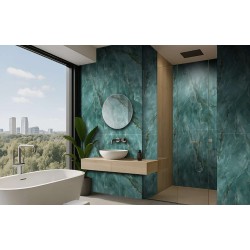 Porcelánico Spectrum Turquesa pulido mármol verde 60x120 House