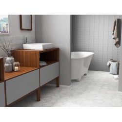 Azulejo efecto Mármol Carrara de Equipe para Decoración