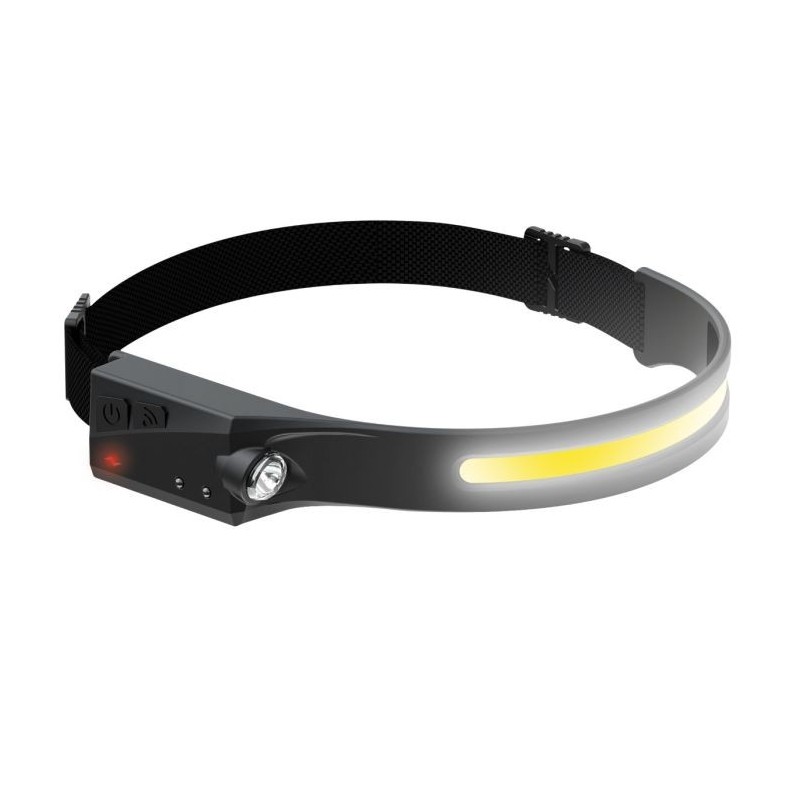 LINTERNA FRONTAL LED COB CON SENSOR 8W