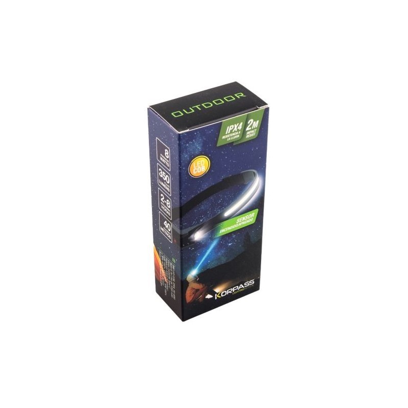 Linterna Frontal LED COB Korpass 8W con Sensor
