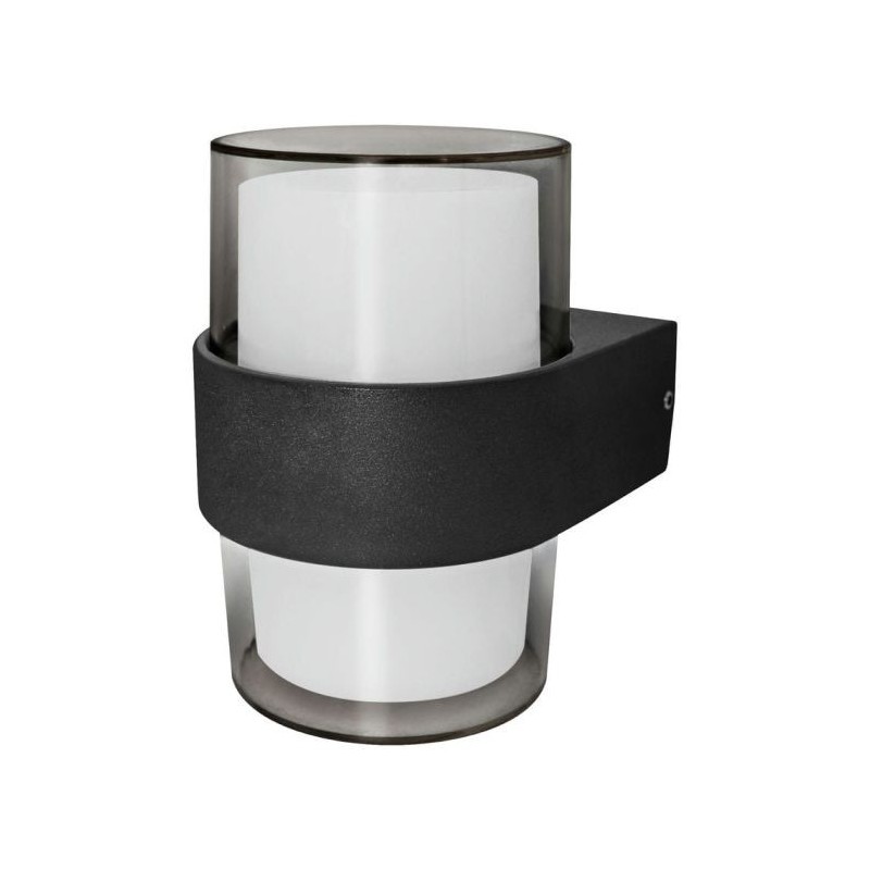 APLIQUE LED LUXE EXTERIOR REDONDO IP54 NEGRO 10W NEUTRA