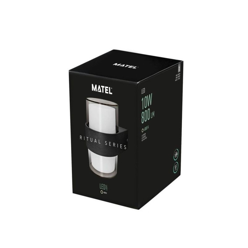 Aplique LED Luxe Exterior Redondo IP54 Matel 10W Neutra