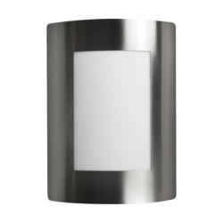 APLIQUE EXTERIOR INOX E27 IP44 LISO MATE