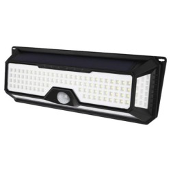 APLIQUE SOLAR LED CON SENSOR NEGRO 20W LUZ FRÍA