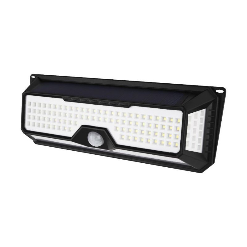 APLIQUE SOLAR LED CON SENSOR NEGRO 20W LUZ FRÍA