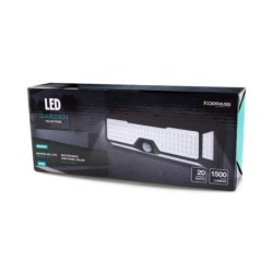 APLIQUE SOLAR LED CON SENSOR NEGRO 20W LUZ FRÍA