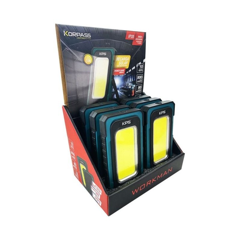 Linterna LED Powerbank 10W Korpass Solar 4000mAh