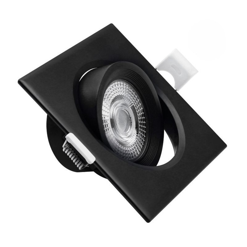 Aro LED Basculante Cuadrado Negro Matel 7W CCT
