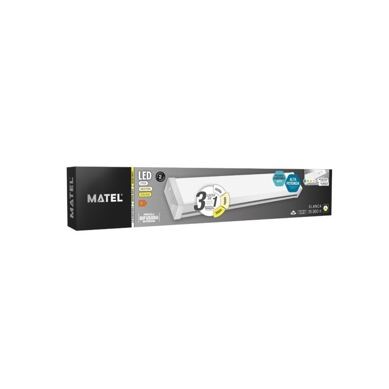 PANTALLA LED ALTA POTENCIA CCT 60W 1200 MM