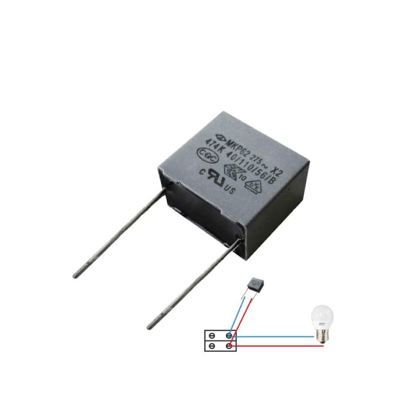 CONDENSADOR ANTIPARPADEO PARA BOMBILLA LED