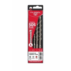 ESTUCHE 4 BROCAS SDS-PLUS 2 PUNTAS