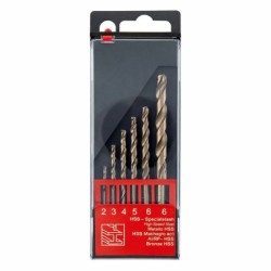 ESTUCHE 6 BROCAS HSS COBALTO 5%