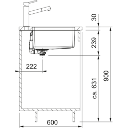Fregadero Franke MRX 110-55 CUBETA MARIS acero inoxidable