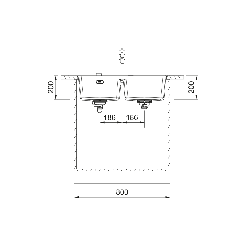 Fregadero Franke Maris Fragranite MRG 220-35-35 ONYX MARIS