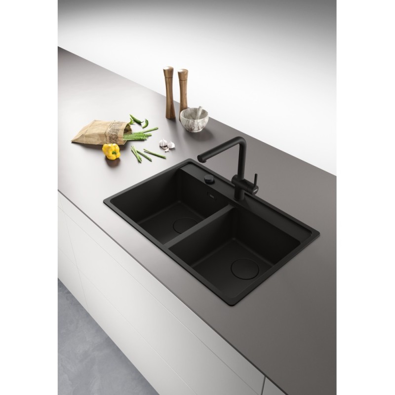 Fregadero Franke Maris Fragranite MRG 620-35-35 TL BLACK COLLEC MARIS