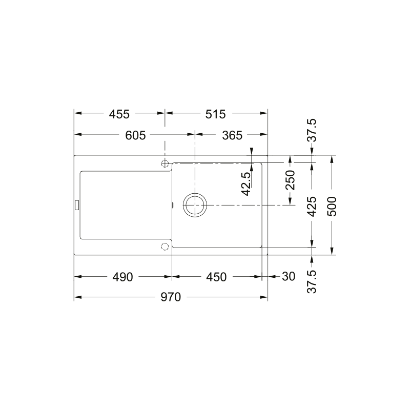 Fregadero Franke Maris Fragranite Fregadero Fragranite MRG 611-97 Negr