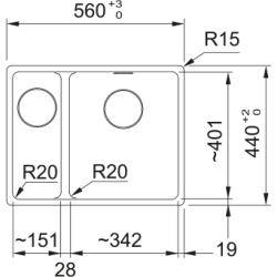 Fregadero Franke Maris Fragranite MRG 160-34-15 /I NEGRO MATE MARIS
