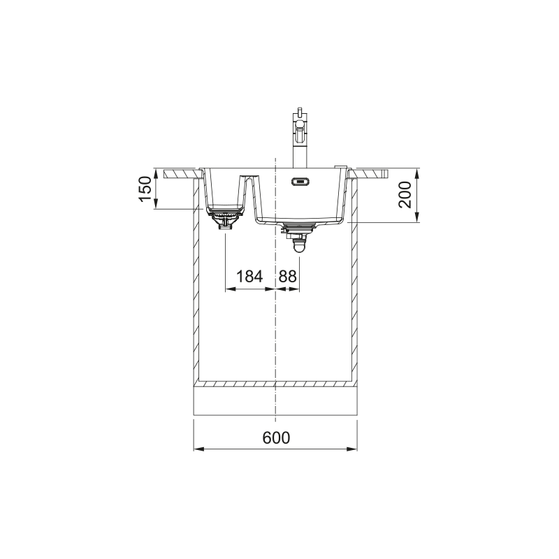 Fregadero Franke Maris Fragranite MRG 160-34-15 /I NEGRO MATE MARIS