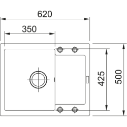Fregadero Franke Maris Fragranite Fregadero Fragranite MRG 611-62 Oyster