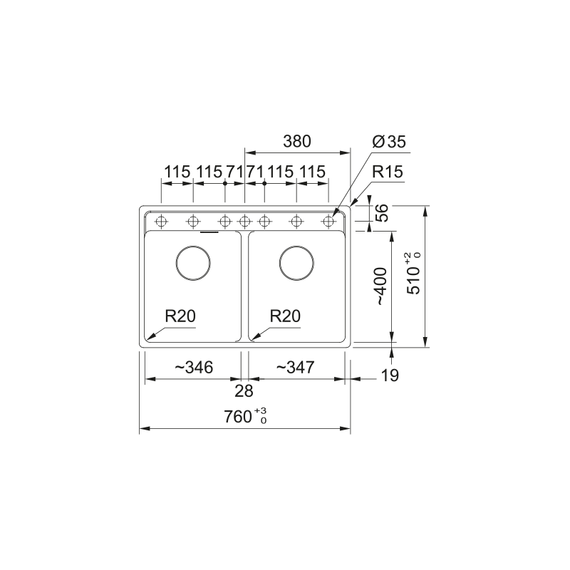 Fregadero Franke Maris Fragranite MRG 620-35-35 TL CAFE CREME MARIS