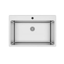 Fregadero Java RB sobre encimera 1 cubeta con orificio grifo acero inoxidable Luisina