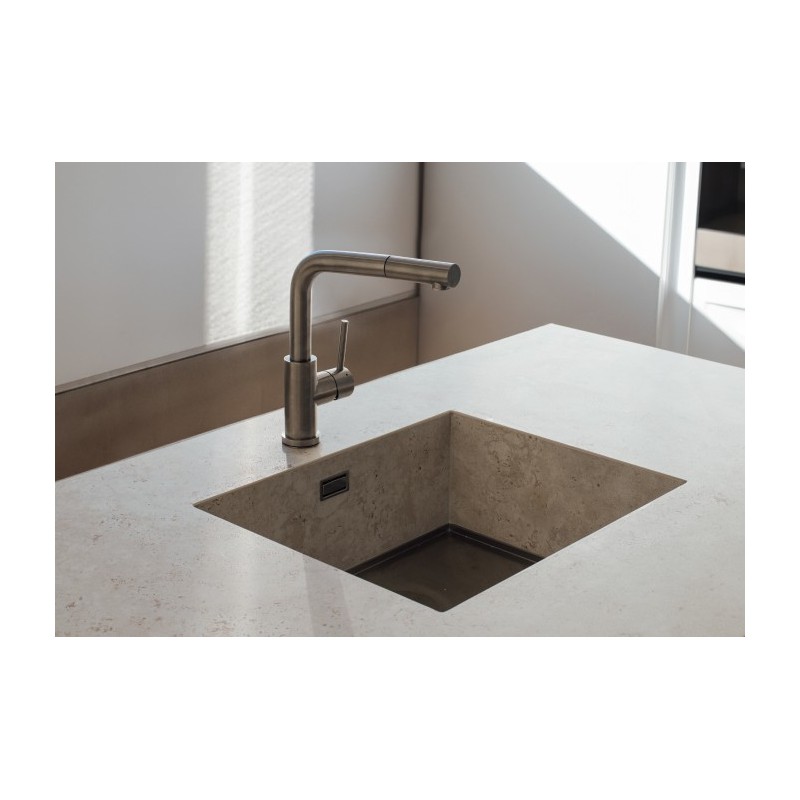Fregadero Dress bajo encimera 1 cubeta encastre 490 acero inoxidable Luisina