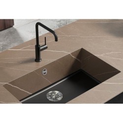 Fregadero Integra bajo encimera composite negro mate 70