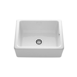 Fregadero Philippe II sobre mueble cerámica blanco Luisiceram Luisina