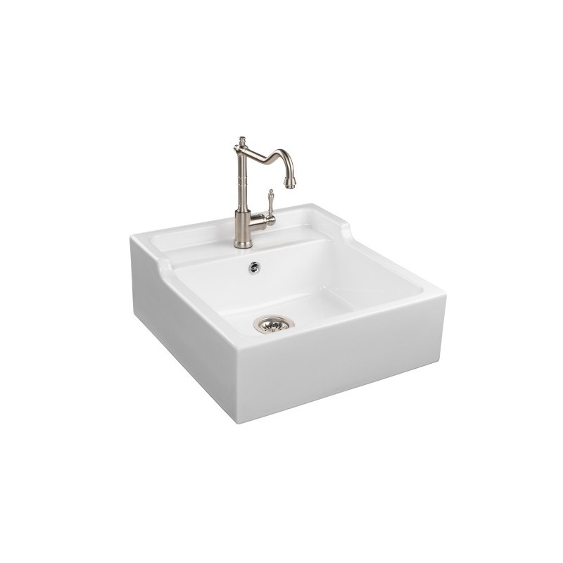 Fregadero François III Sobre Mueble Blanco Cerámica