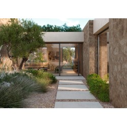 Pavimento porcelánico exterior 20mm efecto piedra Marazzi Pietra di Sicilia20 Grigio antideslizante rectificado 60x120 cm