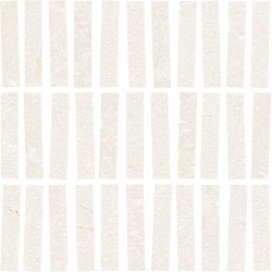 Mosaico enmallado porcelánico efecto piedra Marazzi Pietra di Sicilia Bianco acabado natural 31x31 cm