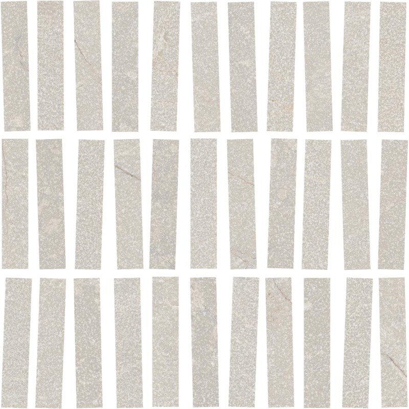 Mosaico enmallado porcelánico efecto piedra Marazzi Pietra di Sicilia Grigio acabado natural 31x31 cm