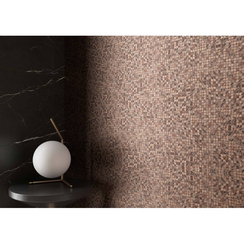 MOSAICO SQUARE LUXOR COPPER BRILLO 30,5X30,5