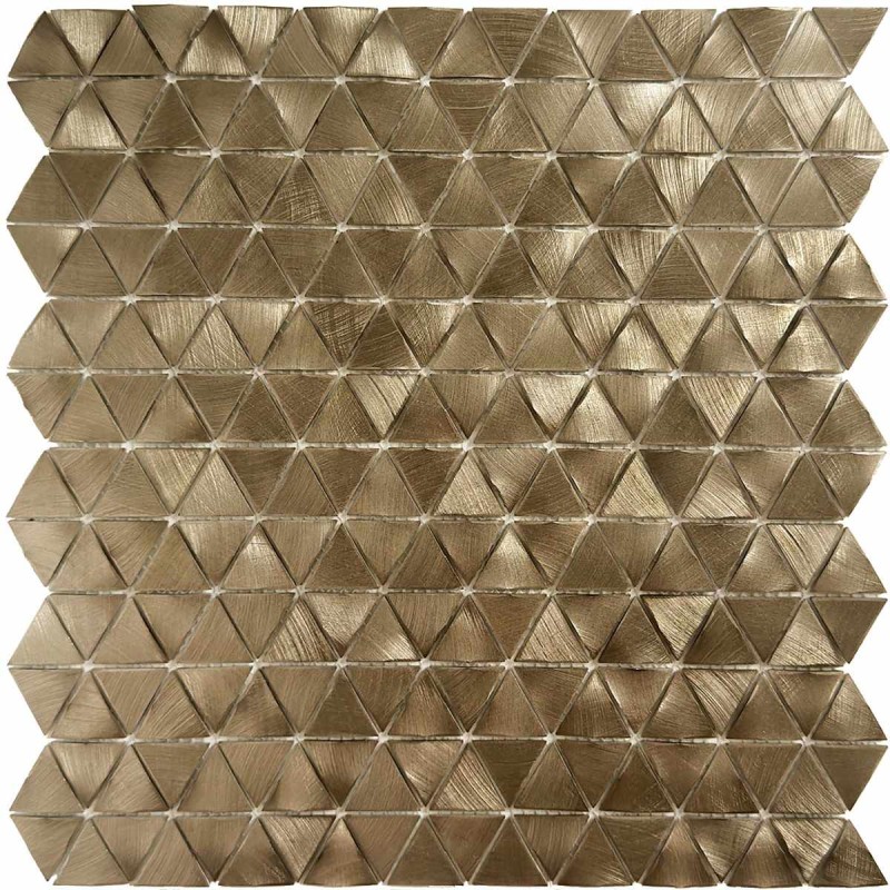 Mosaico triangular dorado brillo TAU Luxor Gold 30,2x30,4