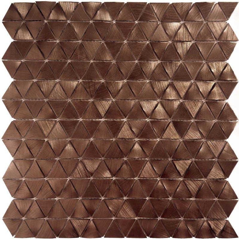 Mosaico triangular cobre brillo TAU Luxor Copper 30,2x30,4