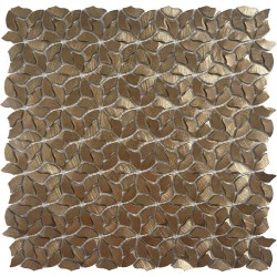 Mosaico flores dorado brillo TAU Luxor Gold 29,5x28,4