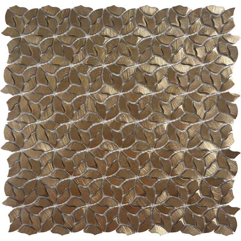 Mosaico flores dorado brillo TAU Luxor Gold 29,5x28,4