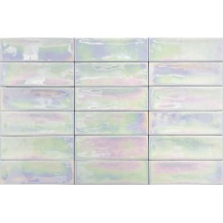 Gres porcelánico Iris Pearl 5x15 brillo Mayolica revestimiento