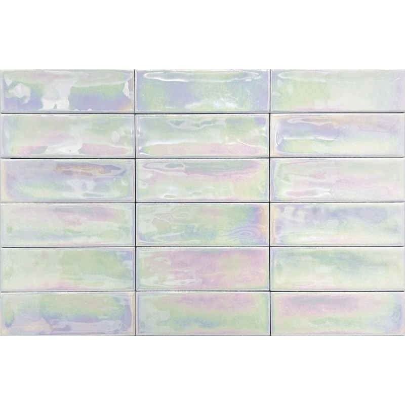 Gres porcelánico Iris Pearl 5x15 brillo Mayolica revestimiento