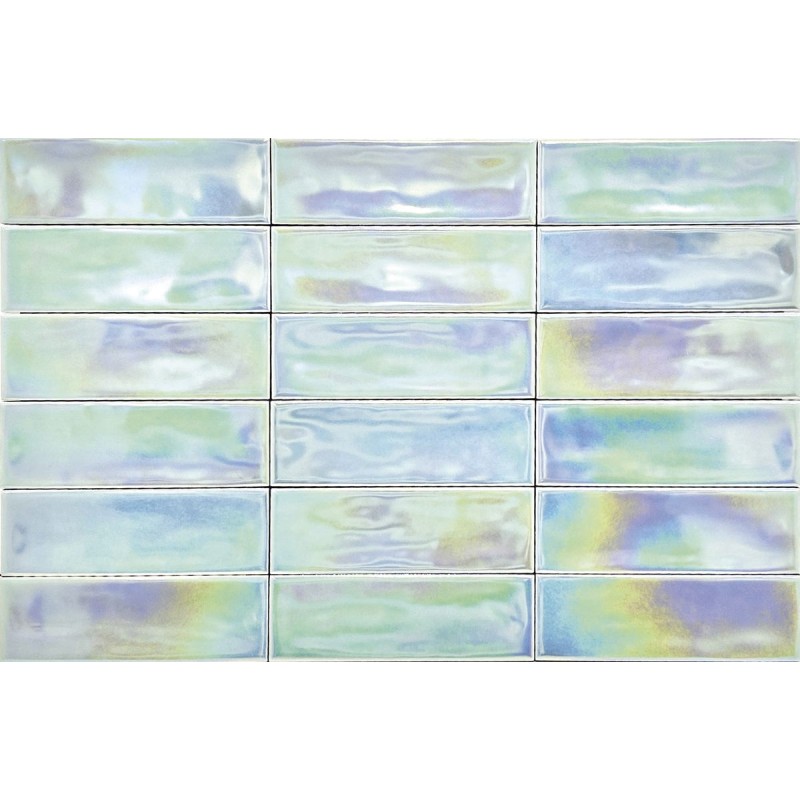Gres porcelánico Iris Mint 5x15 brillo Mayolica revestimiento