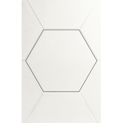 Azulejo Macba Coconut Milk 23x26 hexagonal APE Carmen porcelánico cemento crema contemporáneo PEI V