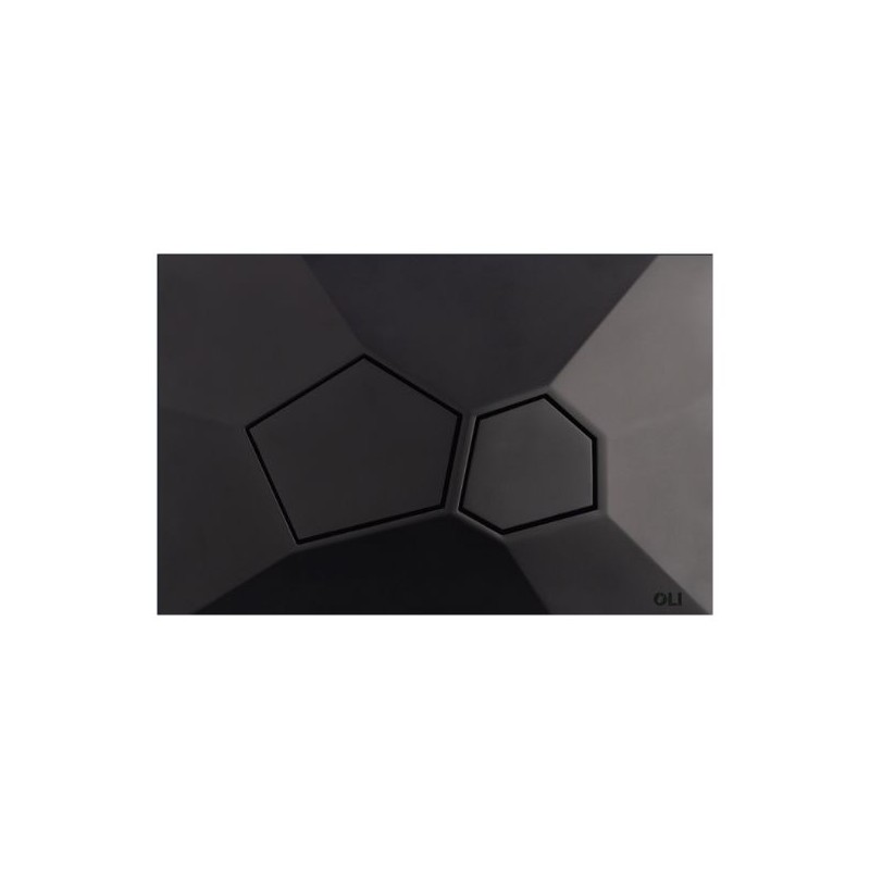Pulsador OLI Voronoi Dark Carbon | Doble Descarga Mate