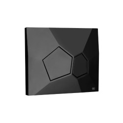 Pulsador OLI Voronoi Dark Carbon | Doble Descarga Mate