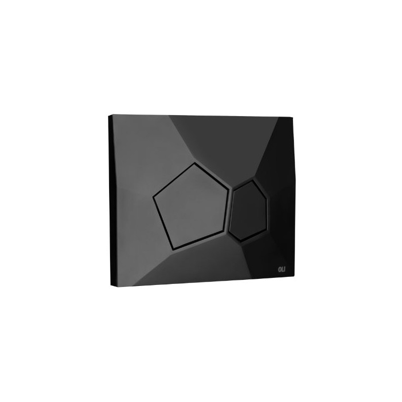 Pulsador OLI Voronoi Dark Carbon | Doble Descarga Mate