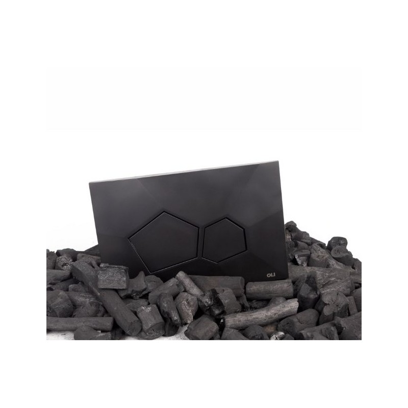 Pulsador OLI Voronoi Dark Carbon | Doble Descarga Mate