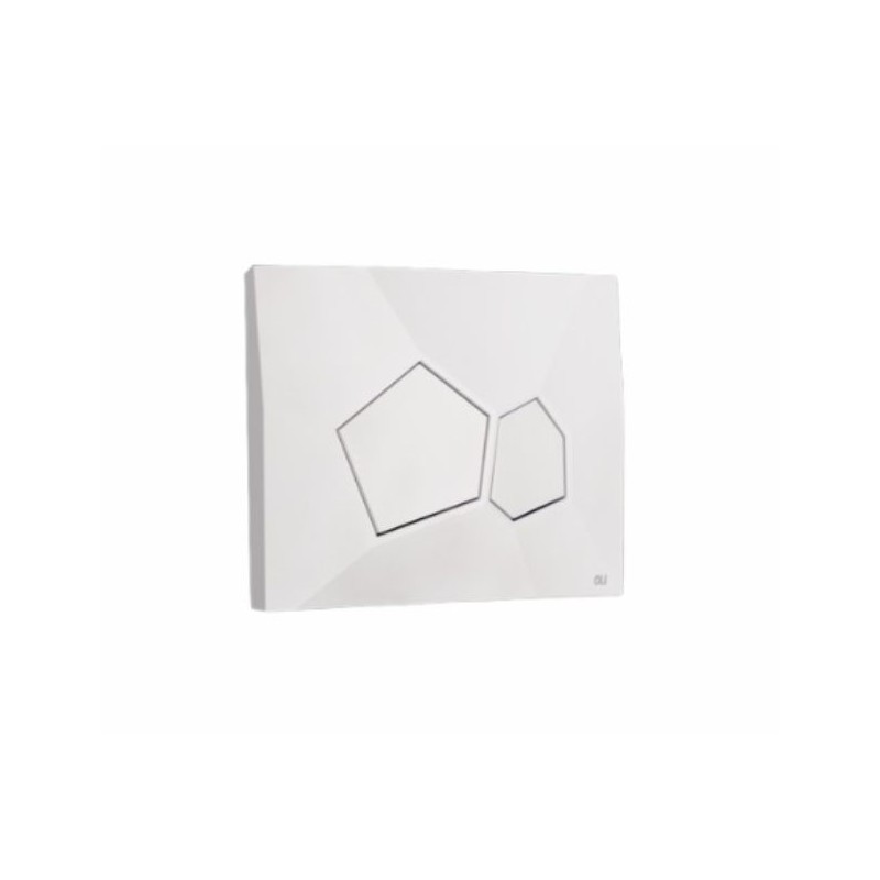 Pulsador OLI Voronoi Pure Glacier | Doble Descarga Mate